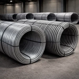 لفائف فولاذية ملساء ومضلعة (Steel Wire Rod – Plain & Deformed)